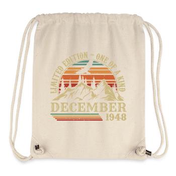 Vintage December 1948, Awesome since December 1948 - Stanley/Stella Recycled Gym Bag - natural - Front
