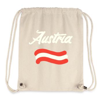Drapeau de l’Autriche - Sac à cordon recyclé Stanley/Stella - blanc naturel - Devant