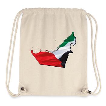 (VAE) Emirate Flagge in der Emirate Landkarte - Stanley/Stella recycelter Gym Bag - Naturweiß - Vorne