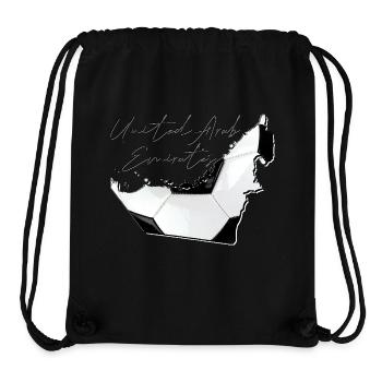(VAE) Emirate Landkarte umrahmt echten Fußball EN - Stanley/Stella recycelter Gym Bag - Schwarz - Vorne
