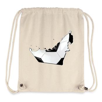 (VAE) Emirate Landkarte umrahmt echten Fußball - Stanley/Stella recycelter Gym Bag - Naturweiß - Vorne