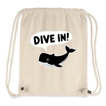 Dive In! - Funny Whale - Stanley/Stella Recycled Gym Bag - natural - Front