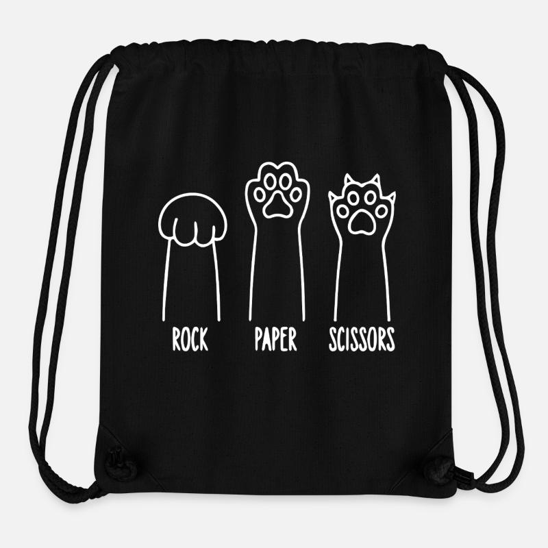 Hund Schere Stein Papier lustig - Stanley/Stella recycelter Gym Bag - Schwarz
