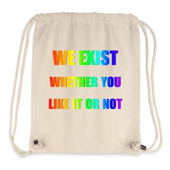 We Exist - Rainbow Gradient - Stanley/Stella Recycled Gym Bag - natural - Front