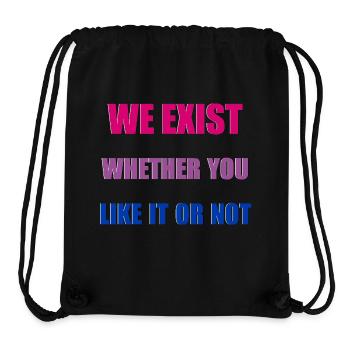 We Exist - Bisexual Flag - Stanley/Stella Recycled Gym Bag - black - Front