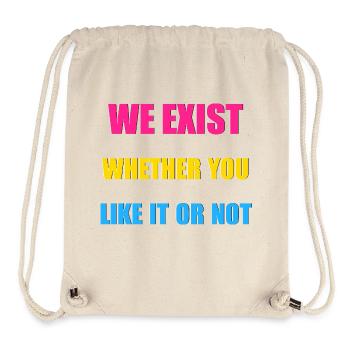 We Exist - Pansexual Flag - Stanley/Stella Recycled Gym Bag - natural - Front