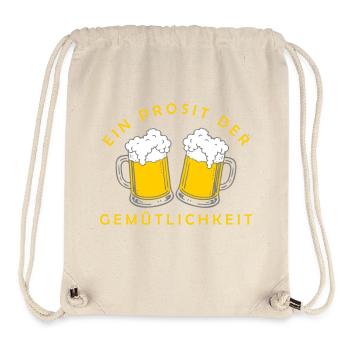 Bier - Ein Prosit der Gemütlichkeit - Stanley/Stella recycelter Gym Bag - Naturweiß - Vorne