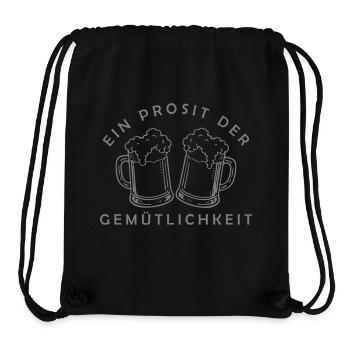 Bier - Ein Prosit der Gemütlichkeit - Stanley/Stella recycelter Gym Bag - Schwarz - Vorne