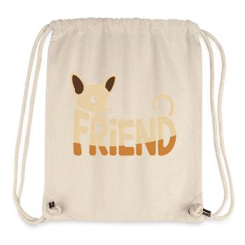Ami chien Chihuahua - Logo d’animal de compagnie cool - Sac à cordon recyclé Stanley/Stella - blanc naturel - Devant