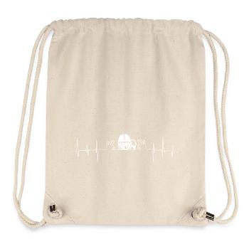 Heartbeat Diving Gift OK Sign - Stanley/Stella Recycled Gym Bag - natural - Front