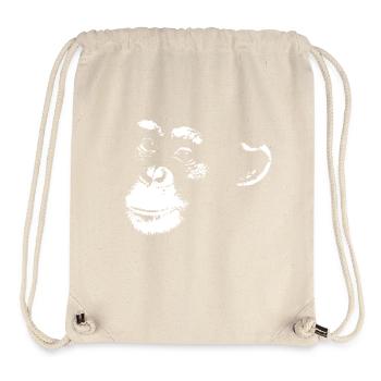 Schimpanse - Chimp - Chimpanzee - Stanley/Stella recycelter Gym Bag - Naturweiß - Vorne