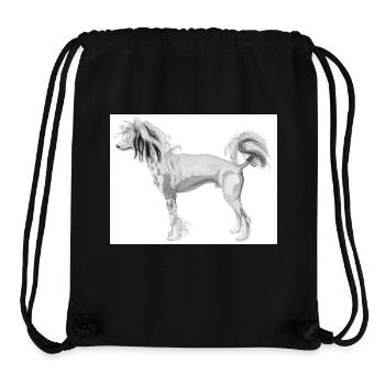 chinese crested dog sticker - Stanley/Stella Recycled Gym Bag - black - Front