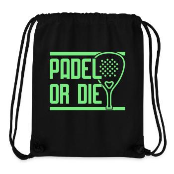 Padel or die cadeau t-shirt padel - Sac à cordon recyclé Stanley/Stella - noir - Devant