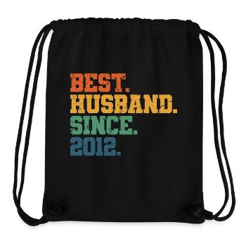 Bester Ehemann seit 2012, Geschenk zum 11-jährigen Jubiläum - Stanley/Stella recycelter Gym Bag - Schwarz - Vorne