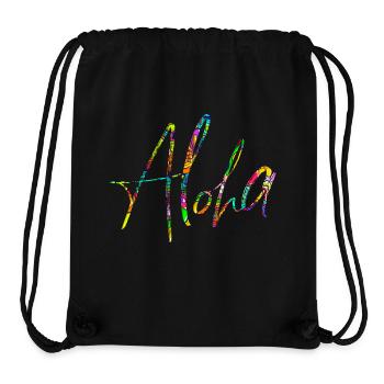 Aloha - Stanley/Stella recycelter Gym Bag - Schwarz - Vorne