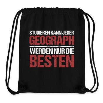 Studieren kann jeder; Geograph sind die Besten - Stanley/Stella recycelter Gym Bag - Schwarz - Vorne
