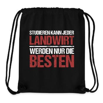 Studieren kann jeder; Landwirt sind die Besten - Stanley/Stella recycelter Gym Bag - Schwarz - Vorne