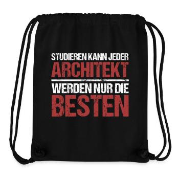 Studieren kann jeder; Architekt sind die Besten - Stanley/Stella recycelter Gym Bag - Schwarz - Vorne