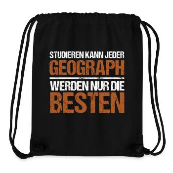 Studieren kann jeder - Geograph Edition - Stanley/Stella recycelter Gym Bag - Schwarz - Vorne