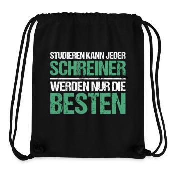 Studieren kann jeder - Schreiner Edition - Stanley/Stella recycelter Gym Bag - Schwarz - Vorne
