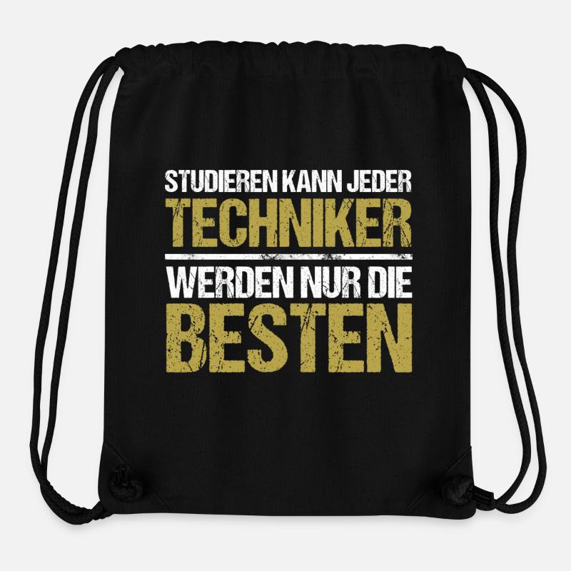Studieren kann jeder - Techniker Edition - Stanley/Stella recycelter Gym Bag - Schwarz