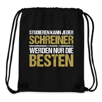 Tout le monde peut étudier - Édition Schreiner - Sac à cordon recyclé Stanley/Stella - noir - Devant