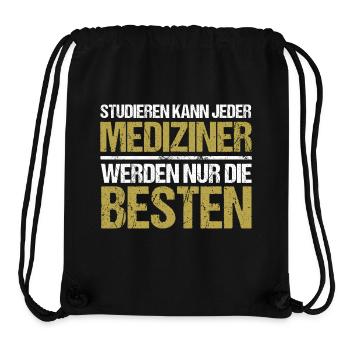 Tout le monde peut étudier - Édition médicale - Sac à cordon recyclé Stanley/Stella - noir - Devant