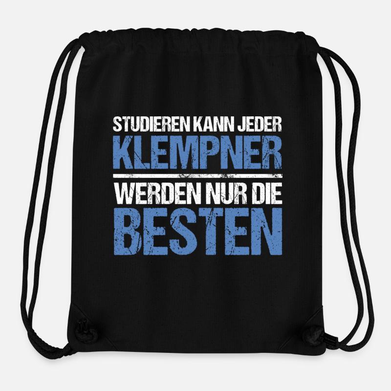 Anyone can study - Plumber Edition - Stanley/Stella Recycled Gym Bag - black
