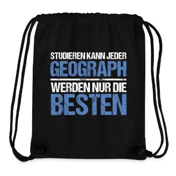 Studieren kann jeder - Geograph Edition - Stanley/Stella recycelter Gym Bag - Schwarz - Vorne