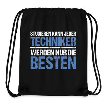 Tout le monde peut étudier - édition technicien - Sac à cordon recyclé Stanley/Stella - noir - Devant