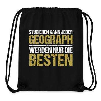 Studieren kann jeder - Geograph Edition - Stanley/Stella recycelter Gym Bag - Schwarz - Vorne