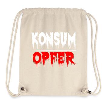 Konsumopfer Konsument Konsumieren Kaufsucht - Stanley/Stella recycelter Gym Bag - Naturweiß - Vorne