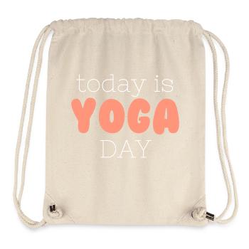 International Yoga Day - Stanley/Stella recycelter Gym Bag - Naturweiß - Vorne