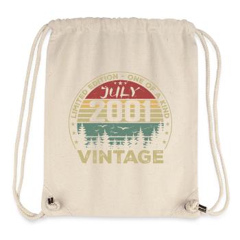 July 2001 Vintage 2001 Birthday Gift - Stanley/Stella Recycled Gym Bag - natural - Front
