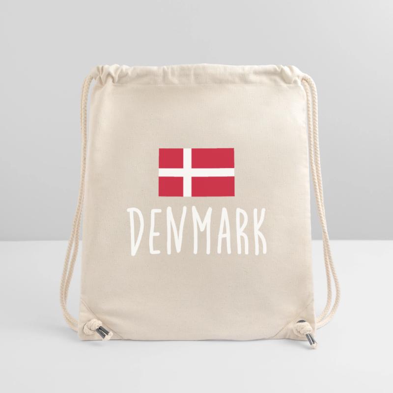Drapeau du Danemark - Drapeau du Danemark - Copenhague Sac à cordon recyclé Stanley/Stella