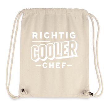 Richtig cooler Chef - Stanley/Stella recycelter Gym Bag - Naturweiß - Vorne
