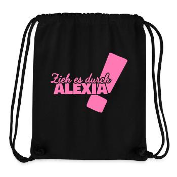 Vorname Alexia - Stanley/Stella recycelter Gym Bag - Schwarz - Vorne