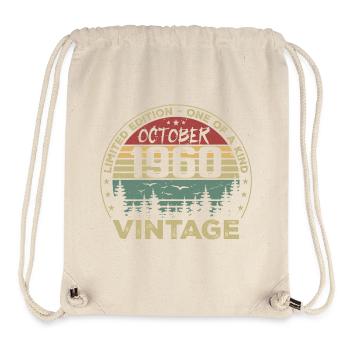 Vintage Anniversary Made in October 1960 - Stanley/Stella Recycled Gym Bag - natural - Front