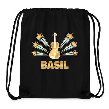 Geschenk für Basil - Stanley/Stella recycelter Gym Bag - Schwarz - Vorne