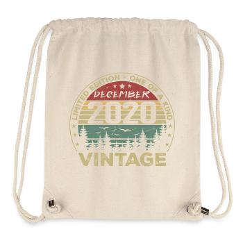 Dezember 2020 Retro Vintage Geburtstagsgeschenk - Stanley/Stella recycelter Gym Bag - Naturweiß - Vorne