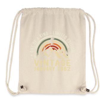 Januar 1962 Geburtstagsgeschenk - Original 63 Jahre - Stanley/Stella recycelter Gym Bag - Naturweiß - Vorne