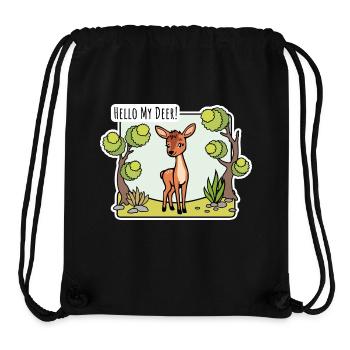 Hello My Deer! The cute little deer is here! - Stanley/Stella Recycled Gym Bag - black - Front