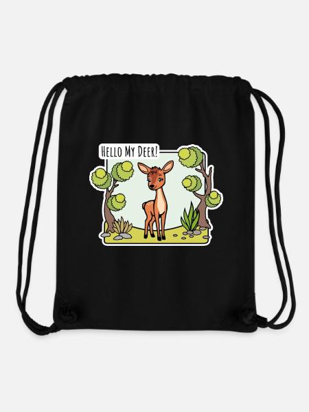 Hello My Deer! The cute little deer is here! - Stanley/Stella Recycled Gym Bag - black
