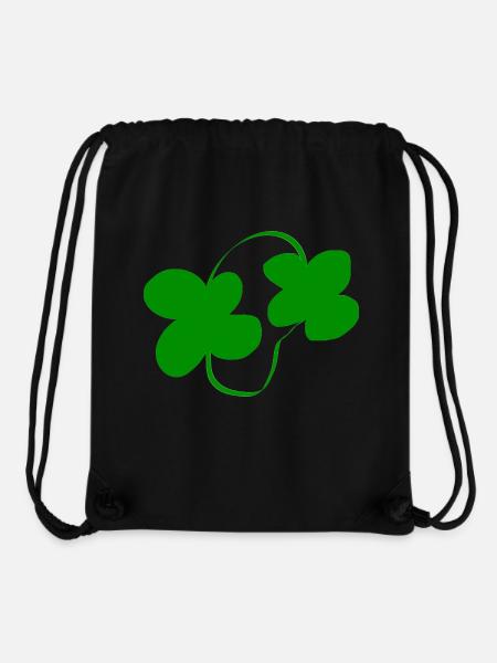 Feuilles porte-bonheur - Sac à cordon recyclé Stanley/Stella - noir