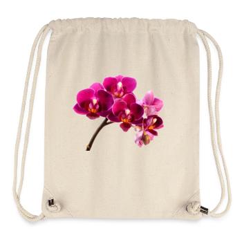 Orchidee Dunkellila - Stanley/Stella recycelter Gym Bag - Naturweiß - Vorne