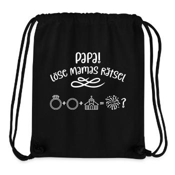 Papa löse Mamas Rätsel! Heiratsantrag mit Kind! - Stanley/Stella recycelter Gym Bag - Schwarz - Vorne