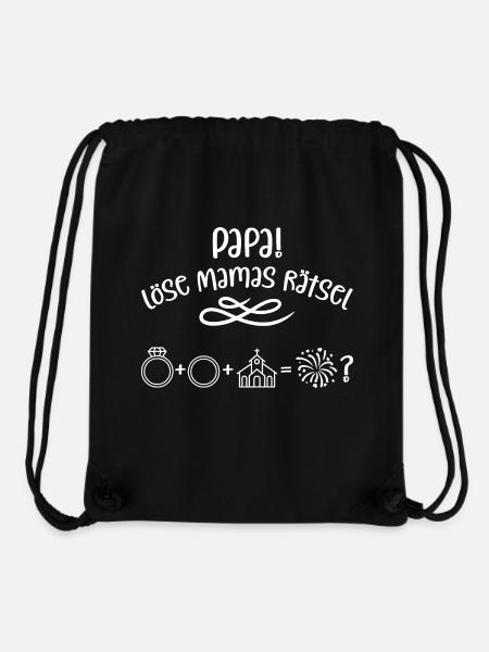 Papa löse Mamas Rätsel! Heiratsantrag mit Kind! - Stanley/Stella recycelter Gym Bag - Schwarz