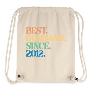 Bester Ehemann seit 2012, Geschenk zum 11-jährigen Jubiläum - Stanley/Stella recycelter Gym Bag - Naturweiß - Vorne