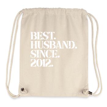 Bester Ehemann seit 2012, Geschenk zum 11-jährigen Jubiläum - Stanley/Stella recycelter Gym Bag - Naturweiß - Vorne