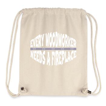 arborists tools carpentry logging lumberman - Stanley/Stella recycelter Gym Bag - Naturweiß - Vorne